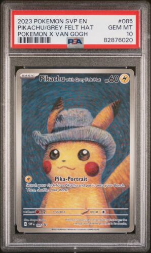 PSA 10 Pokemon X Van Gogh PROMO Card Pikachu With Grey Felt Hat 085 GEM MINT 