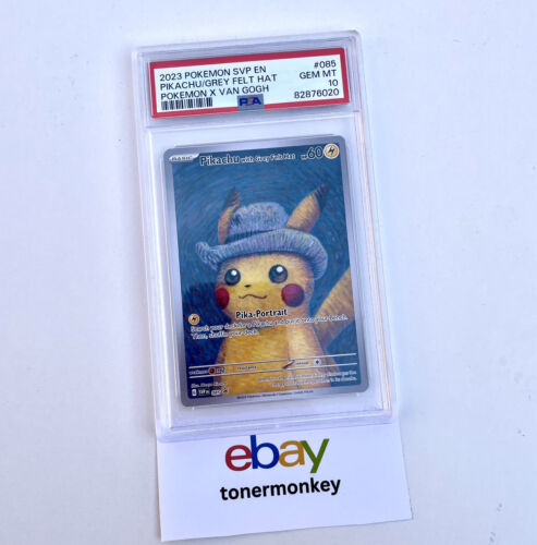 PSA 10 Pokemon X Van Gogh PROMO Card Pikachu With Grey Felt Hat 085 GEM MINT 