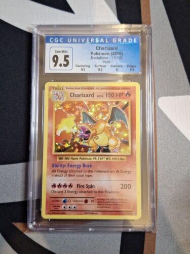 CGC Graded 95 Charizard 11108 Evolutions Holo rare Pokemon Card