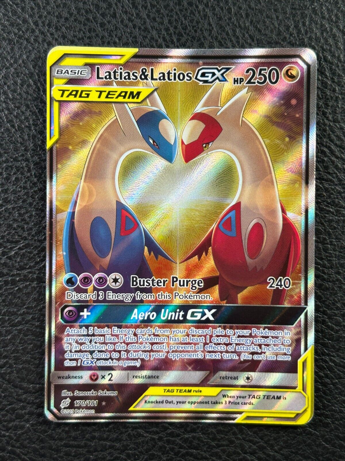 Pokemon Latias  Latios GX 170181 Tag Team UP Full Art English Card PSA SM 2019