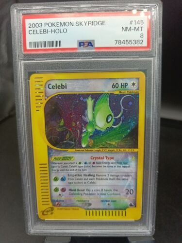 PSA 8 Celebi Crystal Holo 145 Skyridge 2003 Pokemon TCG