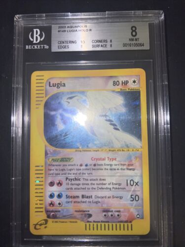 Pokemon Lugia Crystal 149147 Aquapolis Holo ENG BGS 8 NM  No Charizard