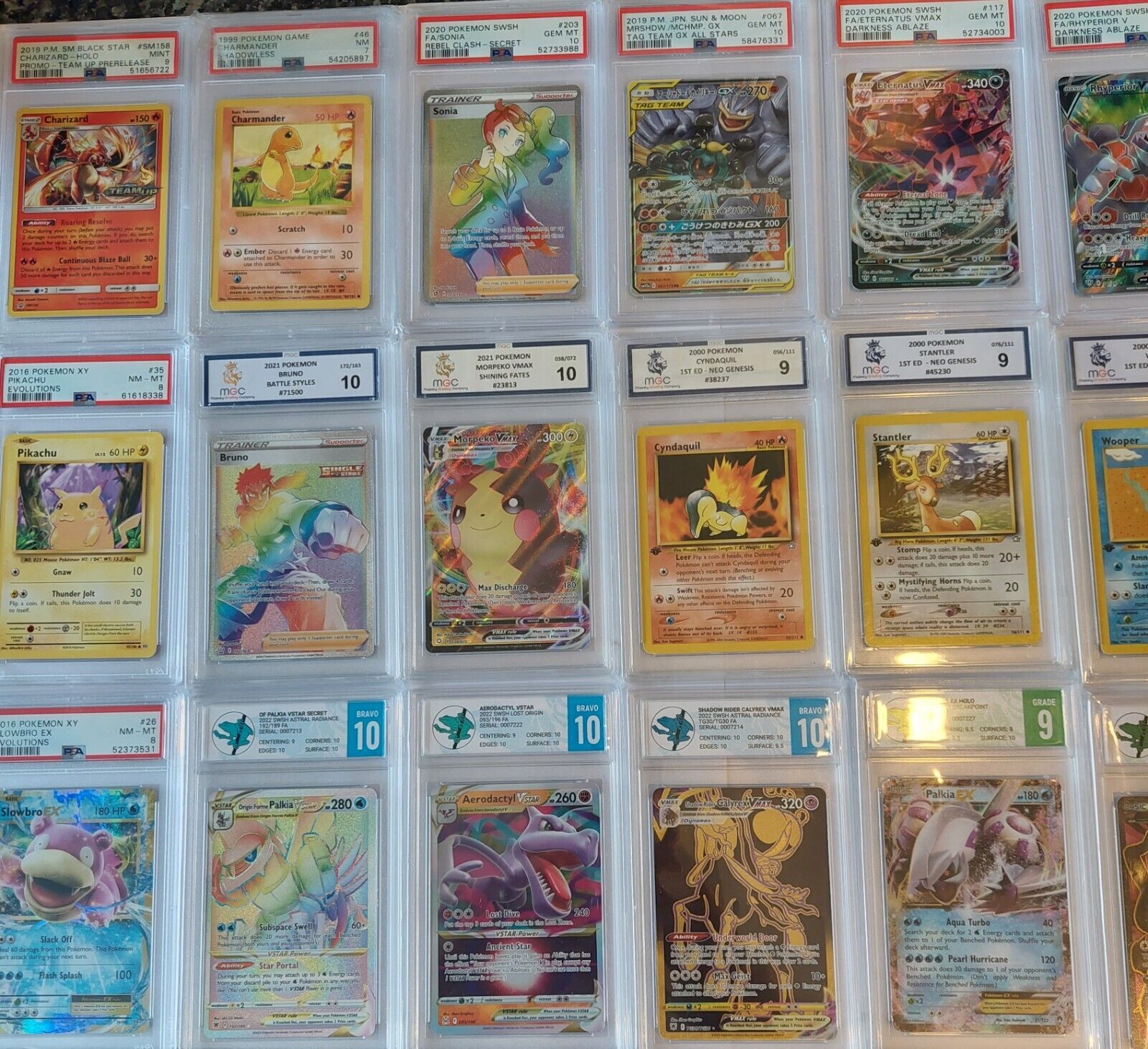 Pokemon Graded Cards X48 Job Lot Bundle PSA 10 9 8 7 CGC MGC TFG PCG Charizard