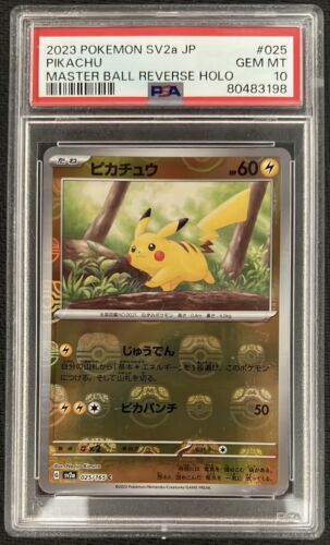 Pokemon TCG PSA 10 Pikachu 025 Master Ball Reverse Holo 151 2023 Japanese