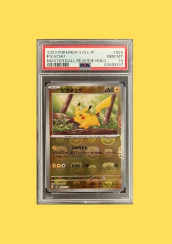 Pokemon TCG PSA 10 Pikachu 025 Master Ball Reverse Holo 151 2023 Japanese