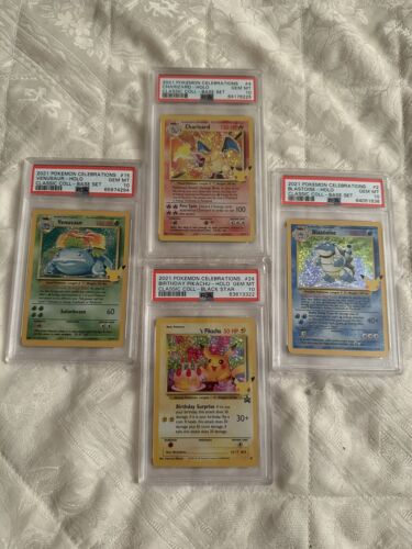 Lotto Carte pokemon 25th TRI PSA10  Pikachu