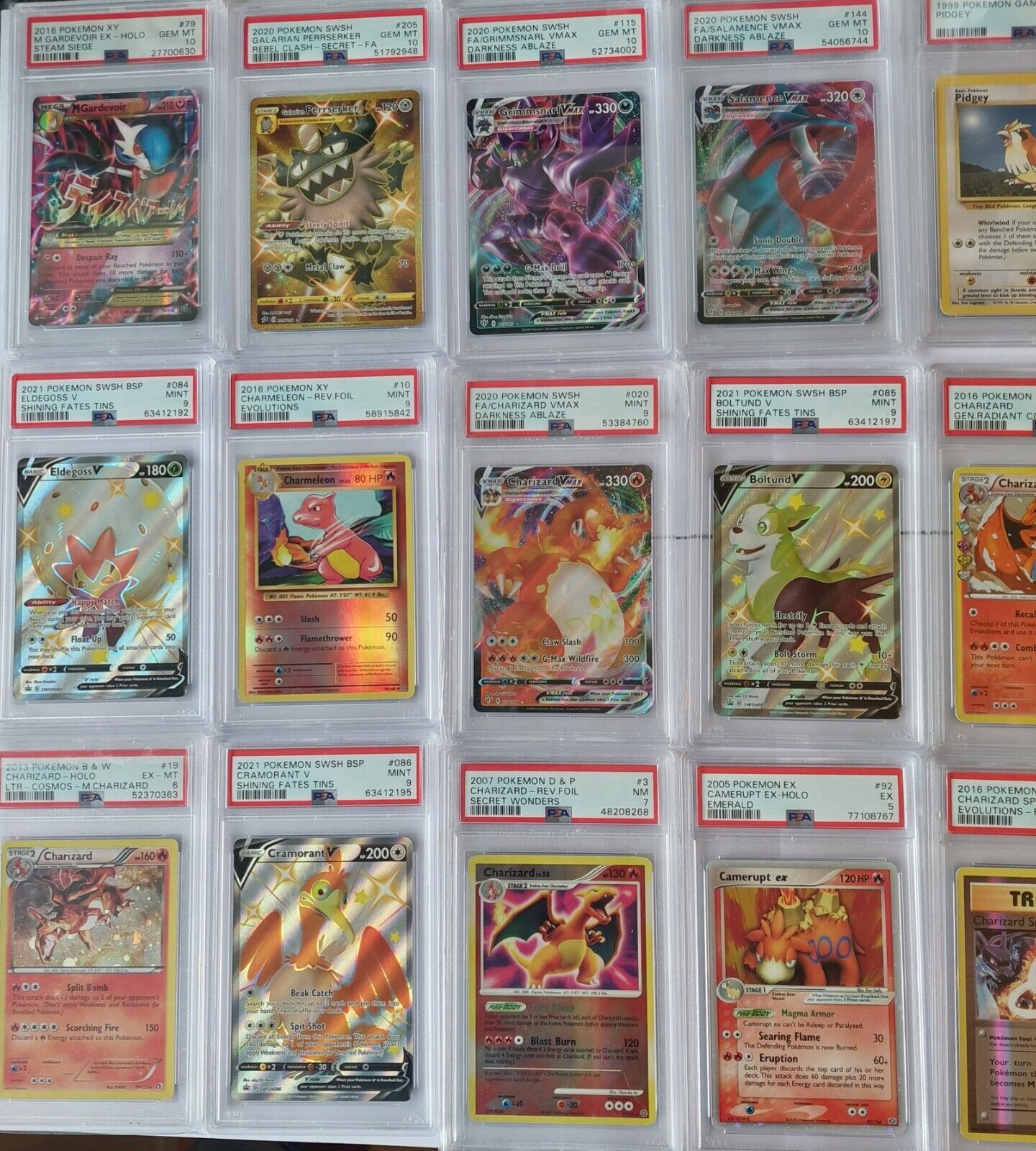 Pokemon Graded Cards X45 Job Lot Bundle PSA 10 9 8 7 CGC ACE TFG Charizard