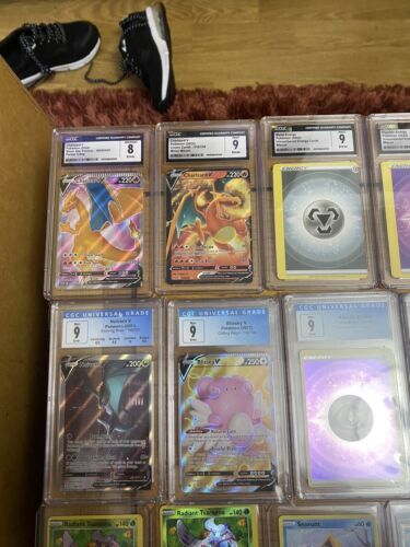 Huge Error Pokemon CGC Slab Raw Trading Card Collection Miscuts Crimps Sealed