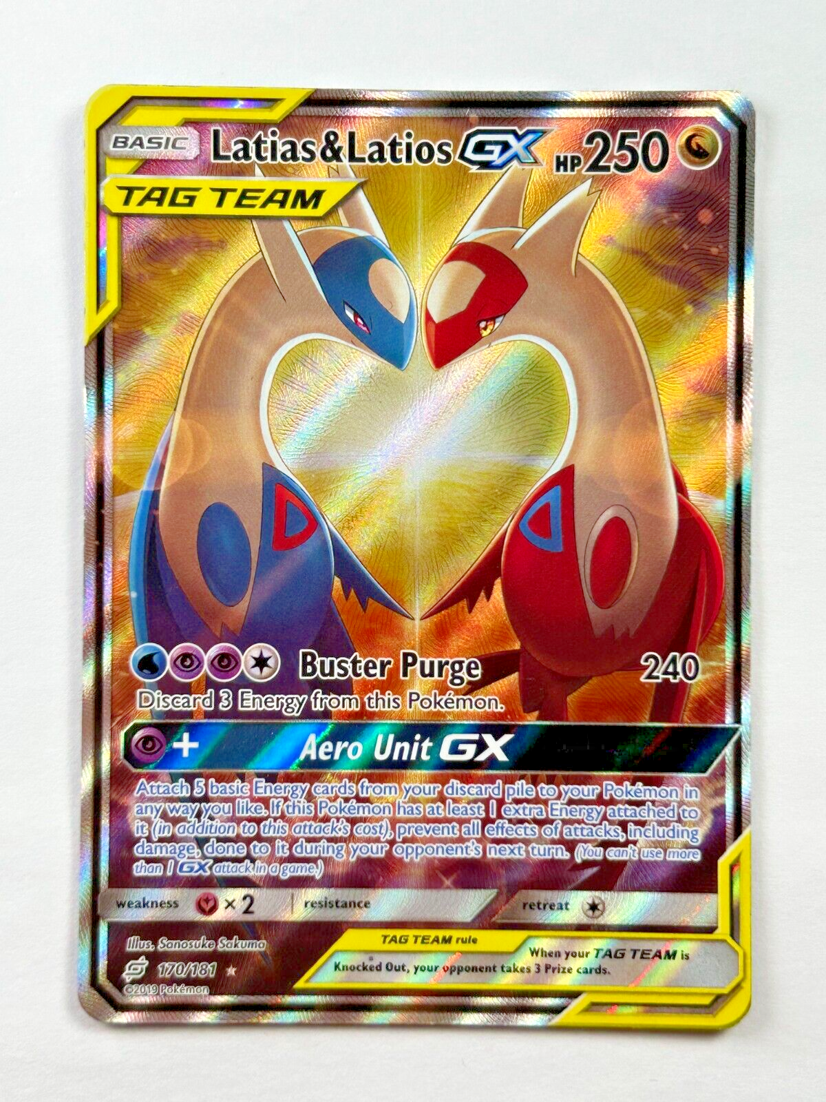 Pokemon Latias  Latios GX 170181 Tag Team UP Full Art English Card PSA SM 2019