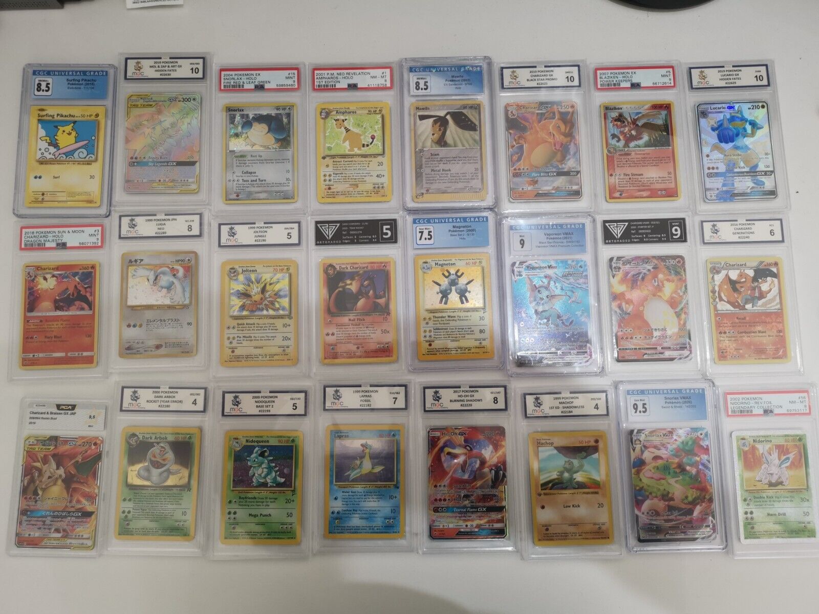 Bulk Pokemon Graded Slabs  total of 59 Slabs  PSA CGC ACE MGC etc