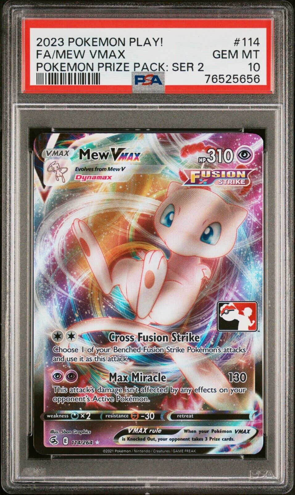 POP 1 Mew VMAX prize pack series 2 PSA 10 MINT Pokemon tcg card