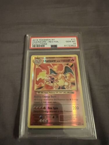 Pokemon PSA 10 Charizard Reverse Holo 11108 Evolutions Gem Mint Graded Rare