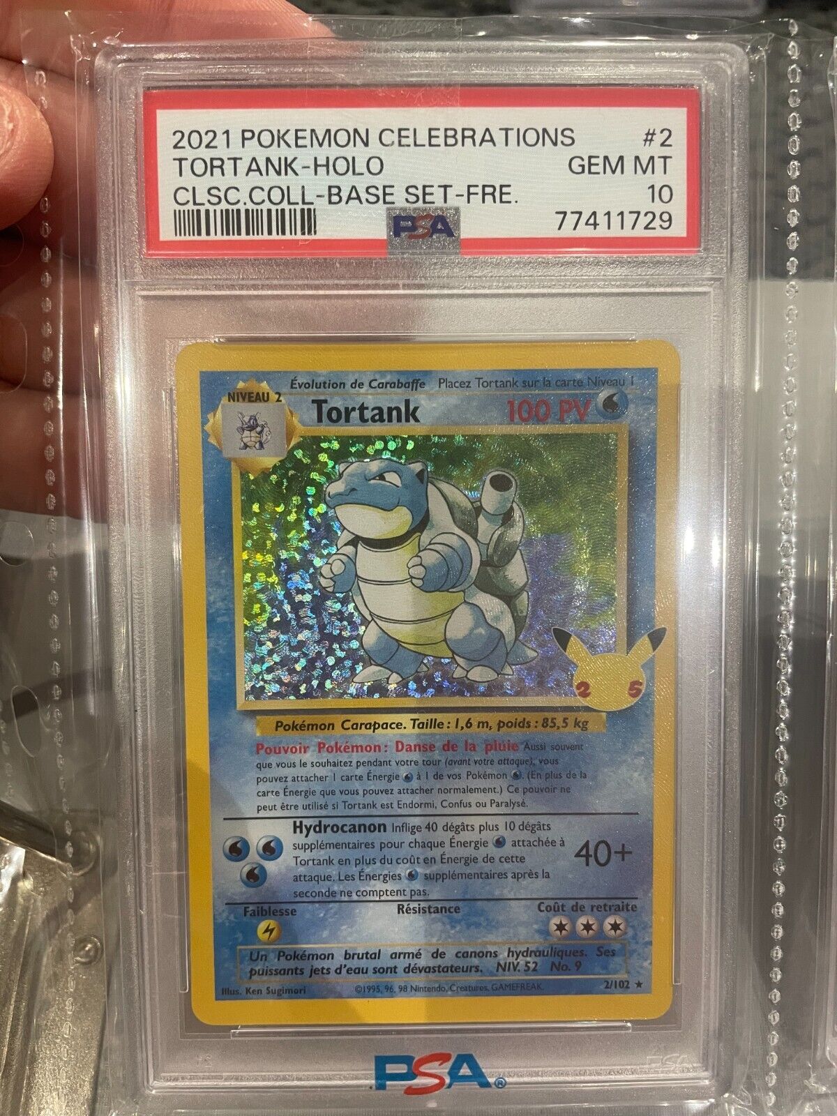 2102 tortank 25 ans psa10   display etb pca psa dition 1 carte Pokmon