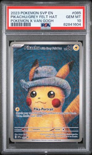 PSA 10 Pokemon X Van Gogh PROMO Card Pikachu With Grey Felt Hat 085 GEM MINT SVP