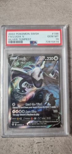 PSA 10 Lugia V Silver Tempest 186195 Full Art Pokemon SWSH 2022