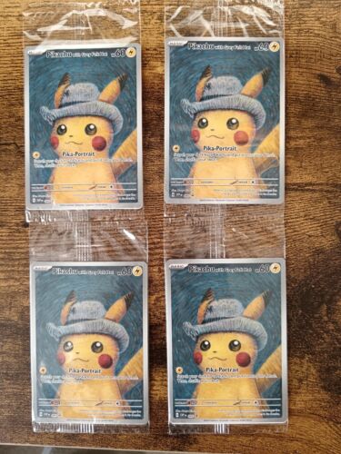 Pokemon  Van Gogh Museum Pikachu with Grey Felt Hat IN HAND FAST DELIVERY