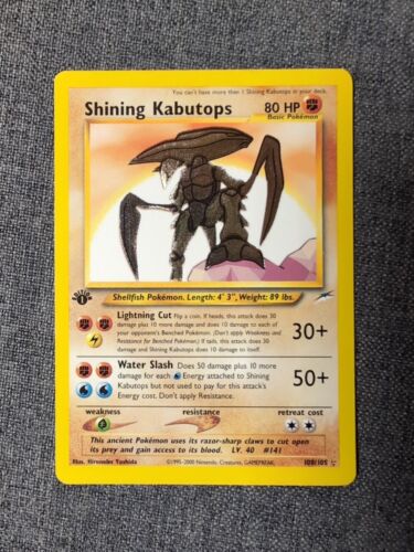 Pokemon Shining Kabutops 1st Edition Neo Destiny 108105 Near Mint