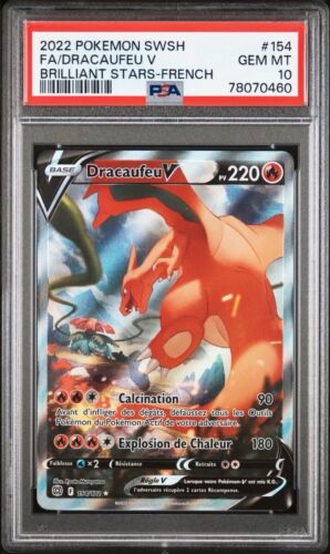 Carte Pokmon Dracaufeu V alternative 154172 Stars Etincelantes EB9PSA 10 FR