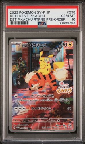 PSA 10 Detective Pikachu Returns Pokemon Card Japanese Promo 098SVP 23 First 1