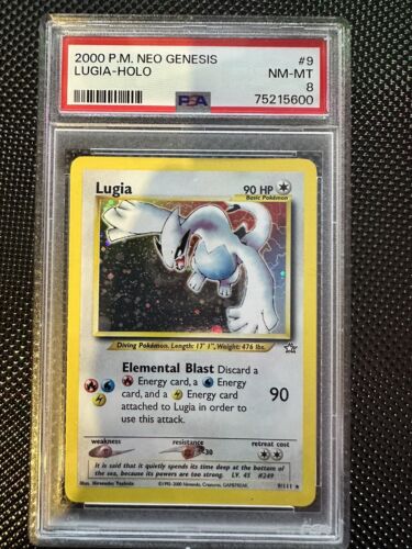 Pokemon Lugia Neo Genesis ENG 9 PSA 8 NMMT 2000