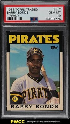 1986 Topps Traded Tiffany Barry Bonds ROOKIE RC 11T PSA 10 GEM MINT