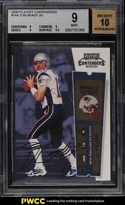 2000 Playoff Contenders Tom Brady ROOKIE RC AUTO 144 BGS 9 MINT