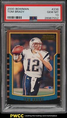 2000 Bowman Football Tom Brady ROOKIE RC 236 PSA 10 GEM MINT