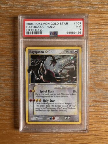 Pokemon TCG  Gold Star Rayquaza  Ex Deoxys  PSA 7