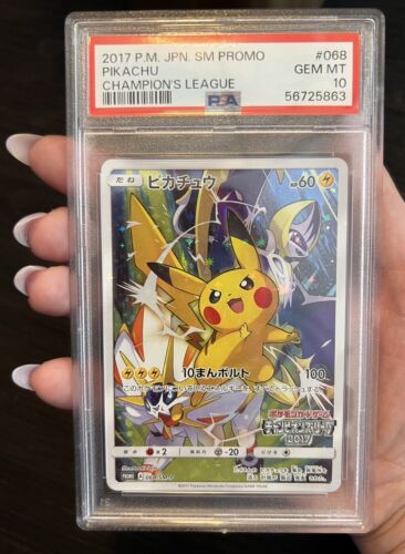 PSA 10  2017 Pokemon Japanese Promo 068SMP Pikachu Champions League Festa