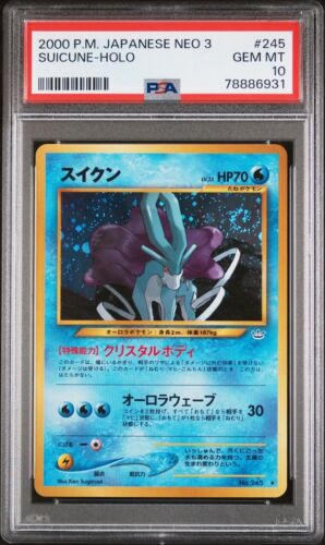 Pokemon Suicune Neo 3 Japanese Holo Rare 245 PSA 10 Gem Mint