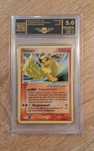 Pokemon Flamara Gold Star 100108  AP Grading 5