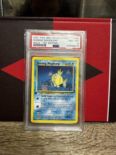 PSA 8 1st Edition SHINING MAGIKARP 66  Neo Revelation 2001 Pokemon Card