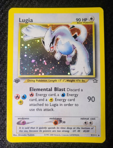 Lugia 1st Edition Neo Genesis Pokemon Card TCG 9111 WOTC 