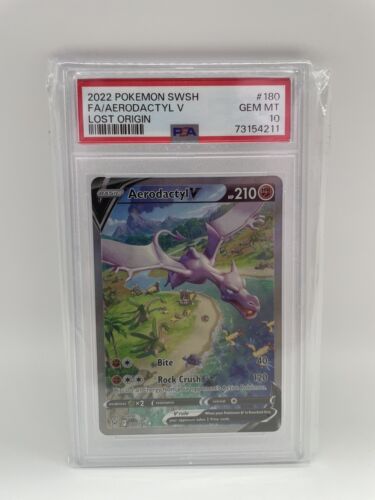 Pokemon Aerodactyl V PSA 10 Alt Art Lost Origin 180 Gem MINT