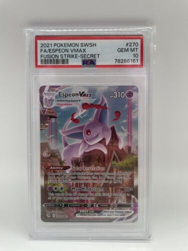 Pokemon Espeon VMAX 270264 Fusion Strike ALT ART ENGLISCH GEM MT PSA 10