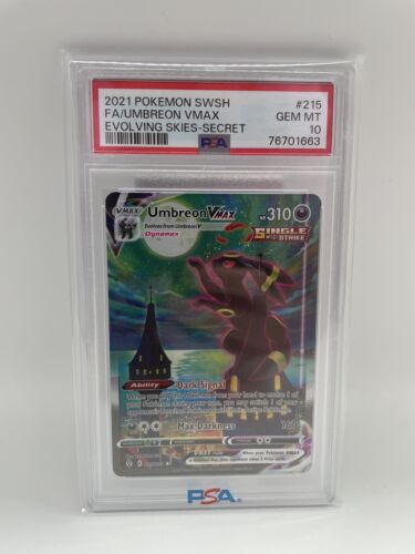 PSA 10 Umbreon VMAX  215203  Evolving Skies ENG  Pokemon TCG  Gem Mint