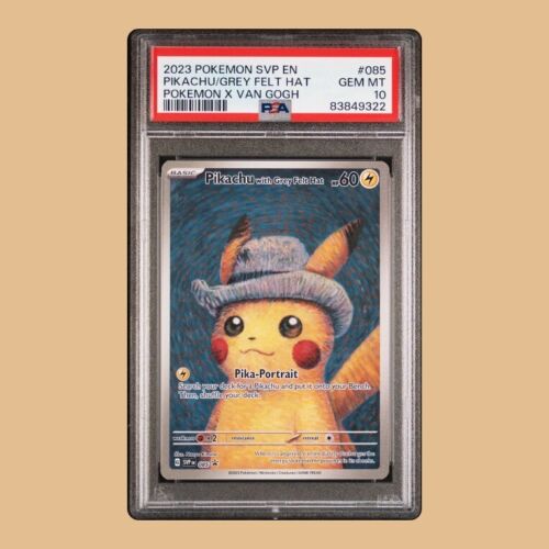 PSA 10 Pikachu with Grey Felt Hat Pokemon X Van Gogh SVP 085 Promo Card