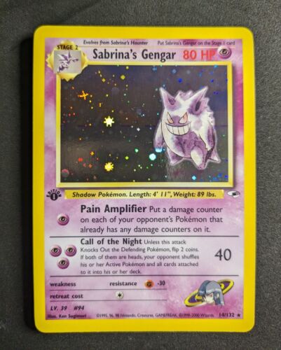 2000 1st Edition Sabrinas Gengar Holo Pokemon Gym Heroes Rare FRESH PACK Mint