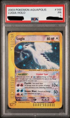 Pokemon 2003 AQUAPOLIS Lugia  Holo 149 PSA 1