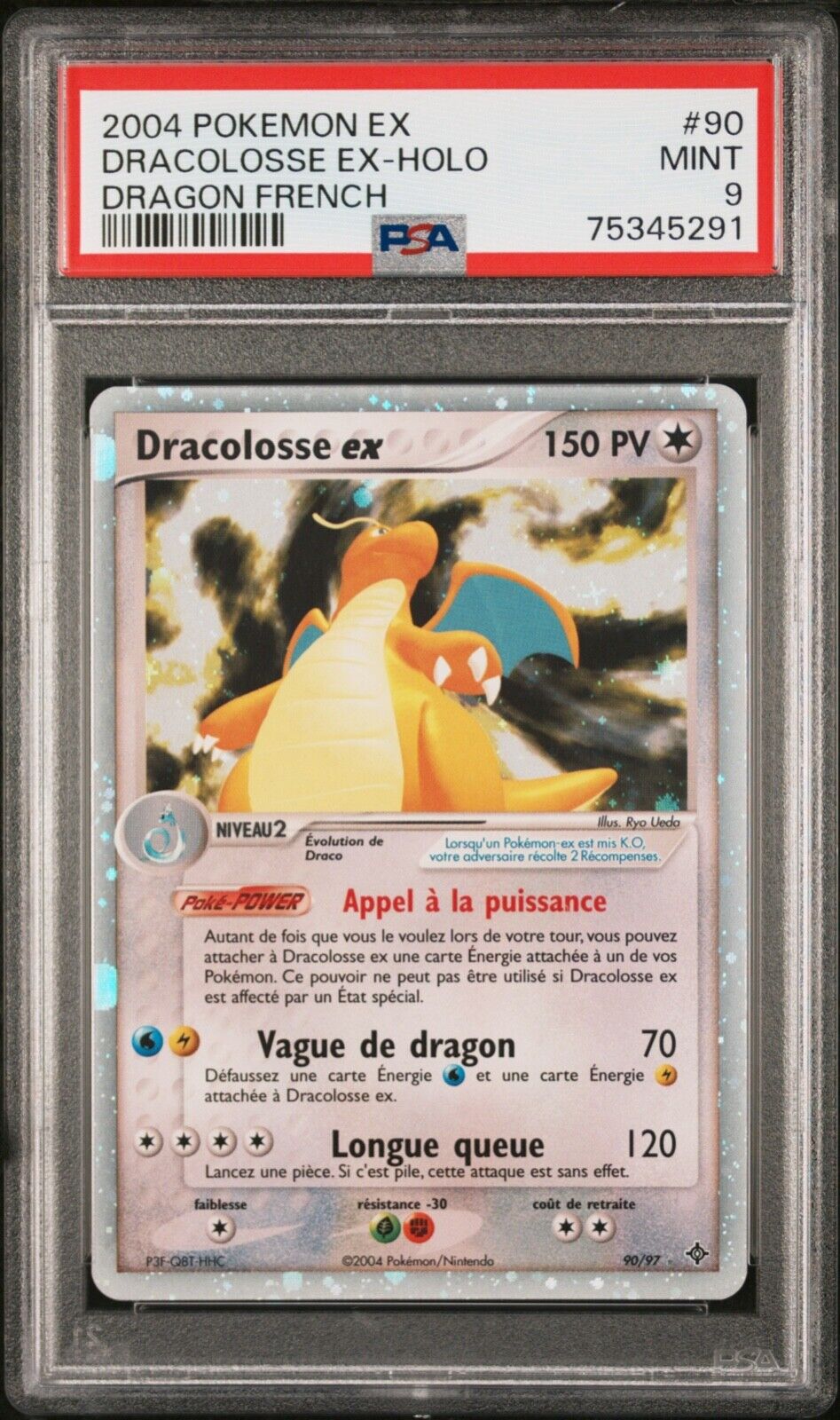 PSA 9 Dracolosse Ex  Ex Dragon FR 9097  Carte Pokemon 2004  POP 8