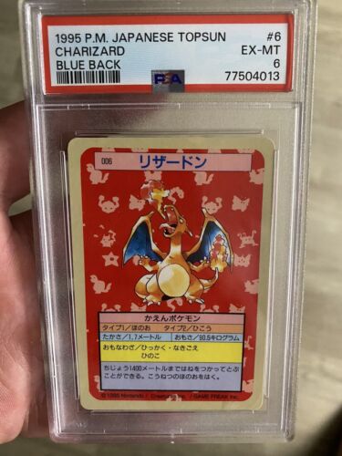 1995 Topsun Pokemon Japanese Blue Back Charizard 006 PSA 6  Low Pop