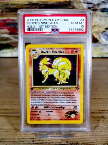 Brocks Ninetales PSA 10 1st First Edition Pokemon Card Gym Challenge 3132 MINT