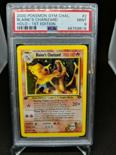 Blaines Charizard 1st Edition PSA 9 Holo Rare Gym Challenge Pokemon Card 2