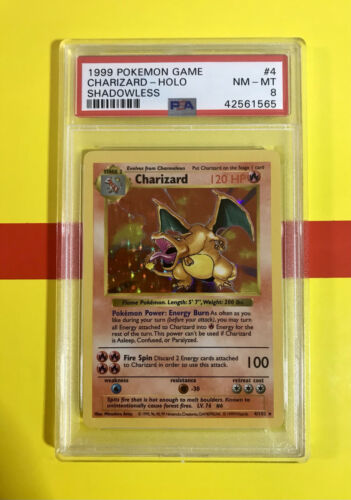 Pokemon  Charizard Shadowless Psa 8  Near Mint  Mint  Base Holo Rare CGC BGS