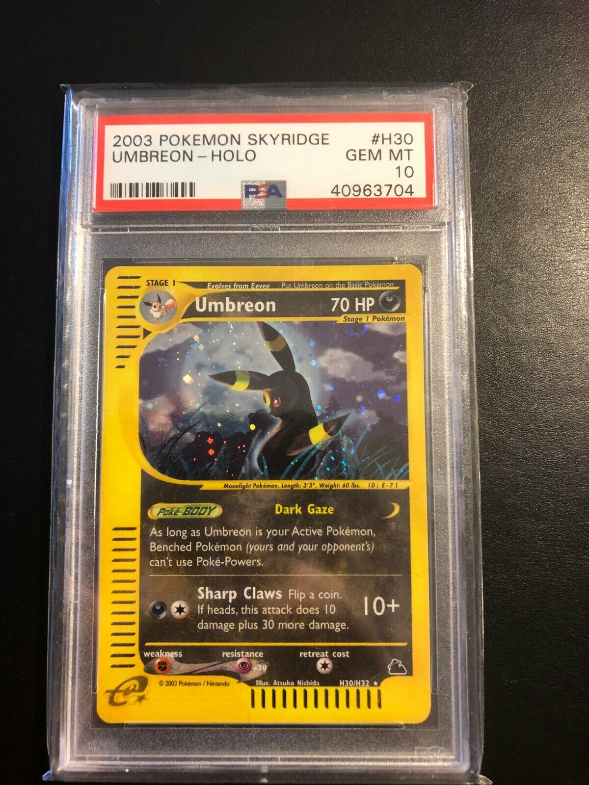  Pokemon Card Umbreon Skyridge PSA 10 Holo