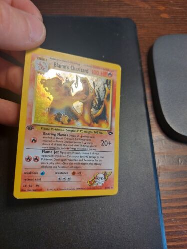 BLAINES CHARIZARD 1ST EDITION EXC GYM 1 Edizione Carta pokemon 2132