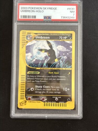 PSA 7 NEAR MINT Umbreon H30H32 HOLO RARE Skyridge Pokemon Card CS13758