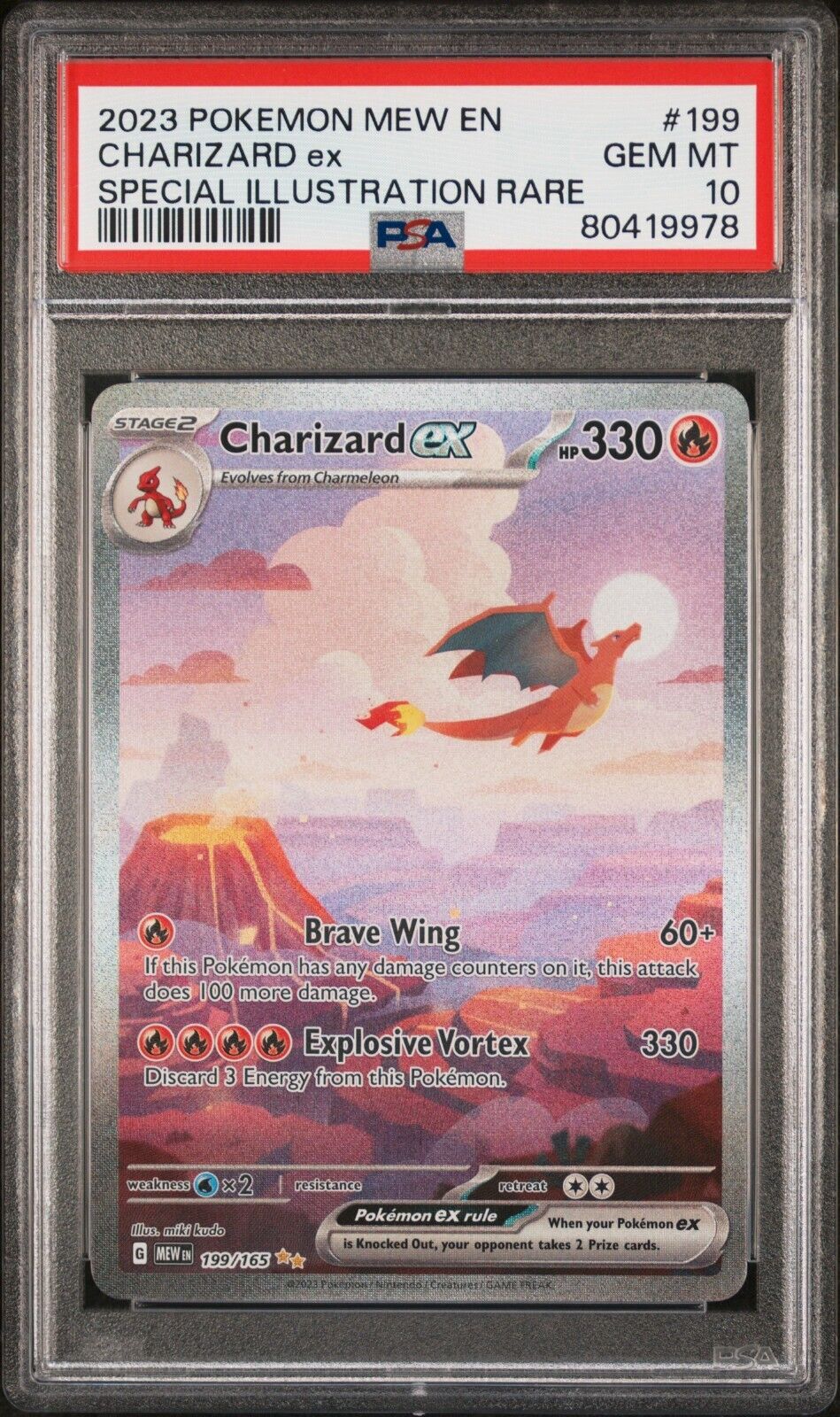 Pokemon English 151 Charizard ex Special Illustration Rare 199165 PSA 10