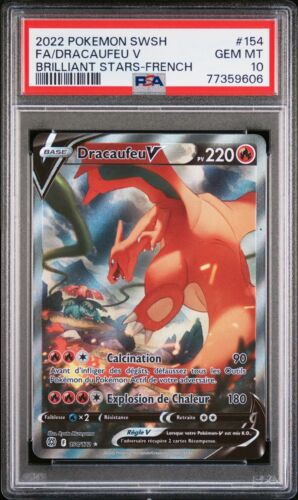  Pokemon FR Dracaufeu V Alternative PSA  10  Star Eteincelantes 154172