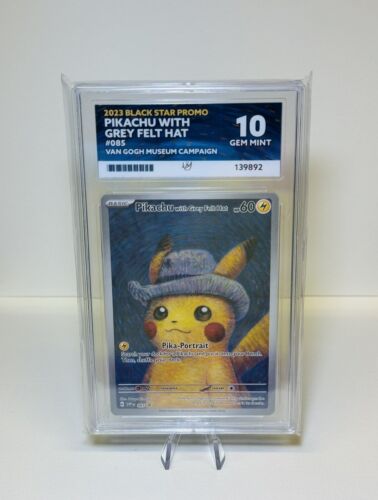 Pokemon TCG Pikachu With Grey Felt Hat Van Gogh Promo 085 Ace Grading 10